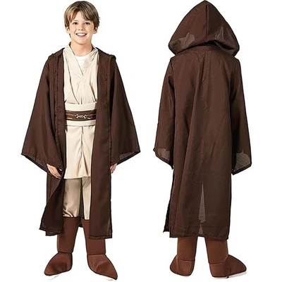 Conjunto de Disfraz de Caballero Jedi para Niños - Conjunto de Juego de Rol con Capucha para Juegos con disfraces de Halloween Foto 1 de 4