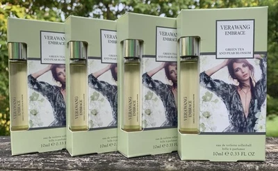 Lote de (4) Rollerball Vera Wang EMBRACE té verde y flor de pera 10 ml/0,33 oz Foto 1 de 3