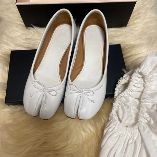 Scarpe da ballo Maison Margiela Tabi décolleté tacco pelle bianco avorio 37 5 US 7 5 FS
