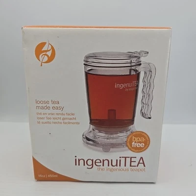 Adagio Teas 16oz ingenuiTEA Bottom-Dispensing Teapot W/Drip Coaster - New In Box - Image 1 of 2
