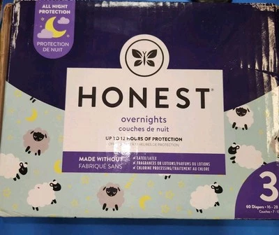 Pañales nocturnos The Honest Company oveja dormida talla 3 - 60 quilates Foto 1 de 2