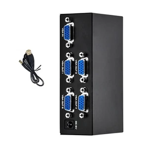 1 In 4 Out Splitter Adapter for Video Screen Duplication 1x4 VGA Splitter 1080P - Picture 1 of 12