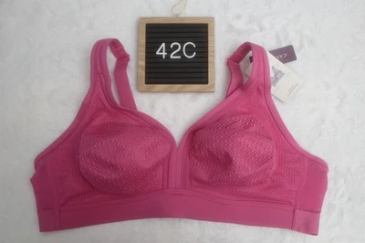 Sujetador Cacique 42C Cooling Sin Forro Sin Alambres Inalámbrico Sin Acolchado Rosa Nuevo con Etiquetas Foto 1 de 4