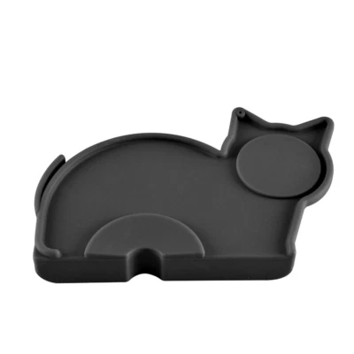 1 PIEZA Silicona Forma de Gato Café Tamper Mat Goma Antideslizante Soporte Almohadilla Accesorios Foto 1 de 4