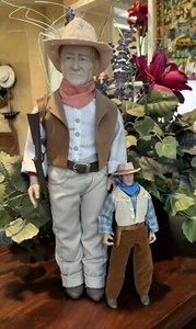 John Wayne American Symbol Of The West Doll Effanbees 17”, Eastwood 8” Figure - Picture 1 of 6