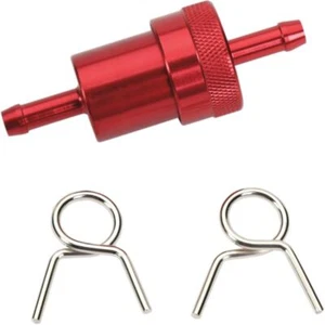 Emgo Anodized Aluminum Motorcycle Reusable Fuel Filter Red 5/16" - Picture 1 of 1