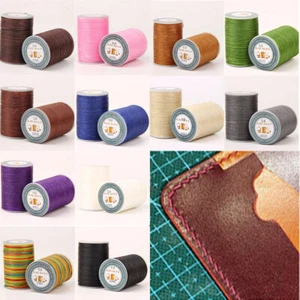 0.8mm Waxed Thread Polyester Cord DIY Sewing Stitching Leather Craft Bracelet - Picture 1 of 26