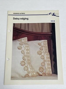 Daisy Edging For Pillow Cases Marshall Cavendish Crochet Pattern - Picture 1 of 4