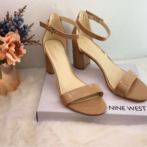 NIB NINE WEST WOMEN SHOES BLOCK HEEL SANDALS ANKLE STRAP ELEGANT - Picture 1 of 16
