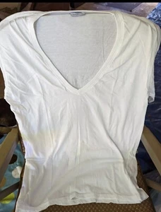 T-Shirt "Deep V" White Undershirt (2 Pack) - Picture 1 of 3