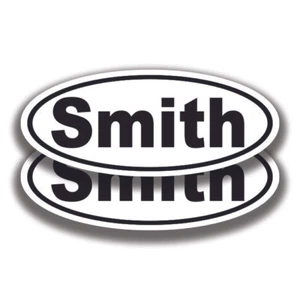 SMITH NAME DECALs 2 Stickers Bogo Car Truck Bumper Window - Picture 1 of 1