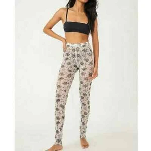 NWT Free People Layered In Lace floral print Leggings M - Picture 1 of 8