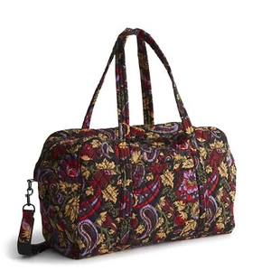 Vera Bradley Premium Cotton Miramar Weekender Midnight Garden Paisley - Picture 1 of 3
