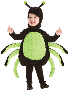 Spider Cute Baby Costume Black Plush Swirl Fur Body Halloween Underwraps Toddler