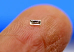 2x1 mm 100% Natural Color H/VVS2 Clarity Diamond Loose Baguette Cut 0.022 Ct - Picture 1 of 8