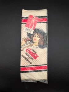 Vintage Coca-Cola Drink hand towel,Cloth Lady With A Coke,NWT - Picture 1 of 5