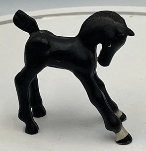 1930's HUBLEY Cast Iron Black Colt Horse Original Paint EUC!No Breaks/Cracks - Picture 1 of 17