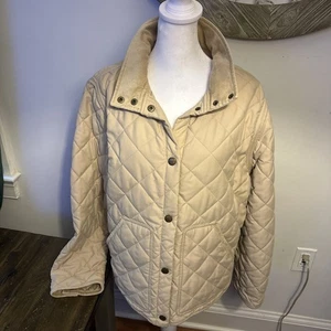 Lauren by Ralph Lauren Quilted Jacket Size XL Quilted Jacket Beige Lightweight - Picture 1 of 12