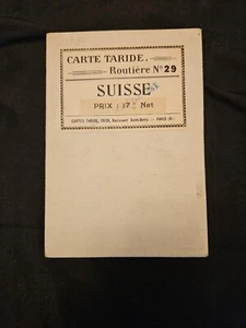 Cartes Taride Vintage Map on Linen SUISSE Switzerland Circa 1920.   Rare - Picture 1 of 10