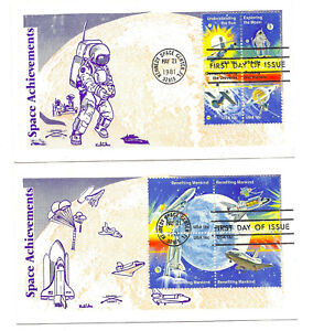 1912-19 Space Achievements, Colonial set on two FDCs