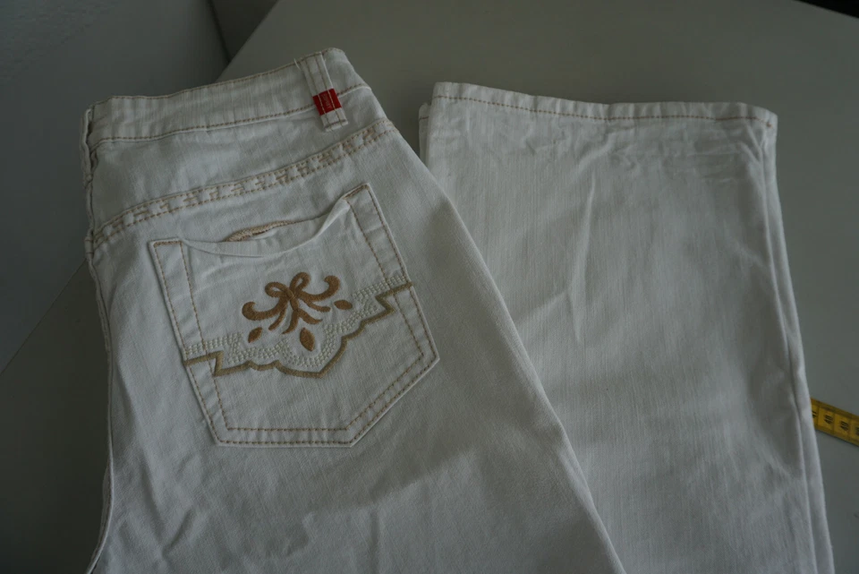 ESPRIT Damen Jeans bootcut stretch Hose 38 M 29/34 W29 L34 stonewashed weiß TOP - Bild 1 von 4