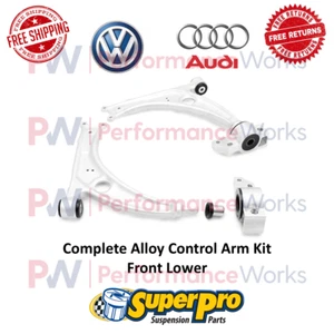 Superpro Front Lower Perf. Complete Alloy Control Arm Kit For Volkswagen & Audi - Picture 1 of 7
