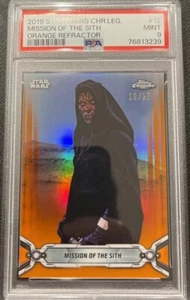 2019 Star Wars Chrome Legacy Mission Of The Sith Orange Refractor #12 /25 PSA 9 - Picture 1 of 2