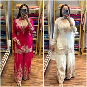 Pakistani Dress Salwar Kameez Ready To Wear Suits Indian Wedding Party Bollywood - Picture 1 of 9