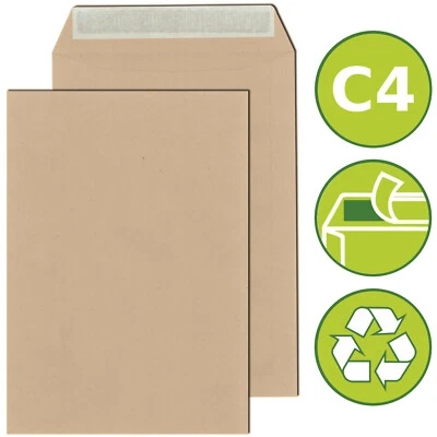 Versandtaschen Briefumschläge DIN C4 229 x 324 mm Haftklebung 110 g/m² braun