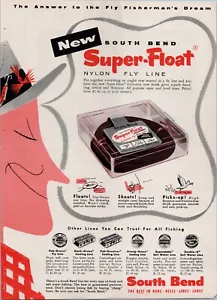 Anuncio impreso South Bend Super Float Fishing Line 1955 - Imagen 1 de 2