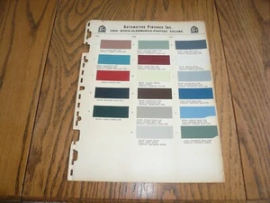 1960 Buick Oldsmobile Pontiac AFI Exterior Color Paint Samples - Vintage - Picture 1 of 1