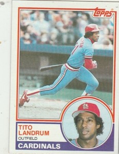 FREE SHIPPING-MINT1983 Topps #337 Tito Landrum Cardinals PLUS BONUS CARDS