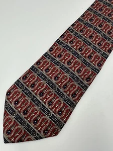 Corbata de Diseñador de Colección Seda para Hombres Corbata Clásica Roundtree y Yorke Abstracta Roja Azul - Imagen 1 de 5