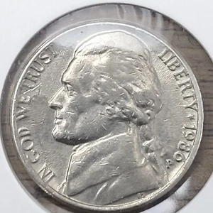 1986-P Jefferson Nickel Double Strike Error - Picture 1 of 6