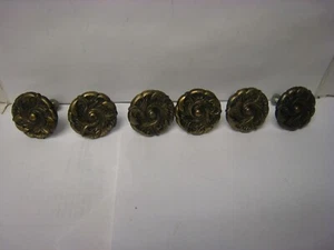 Lote 6 perillas tiradores de gabinete provincial francés florales vintage 1960 JAPÓN fundidas - Imagen 1 de 7
