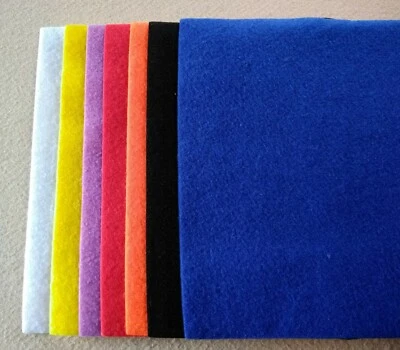 7 sheets 30 x 23 cm Mixed Colours Felt Fabric Material -  Crafts Art Sewing New - Image 1 of 3