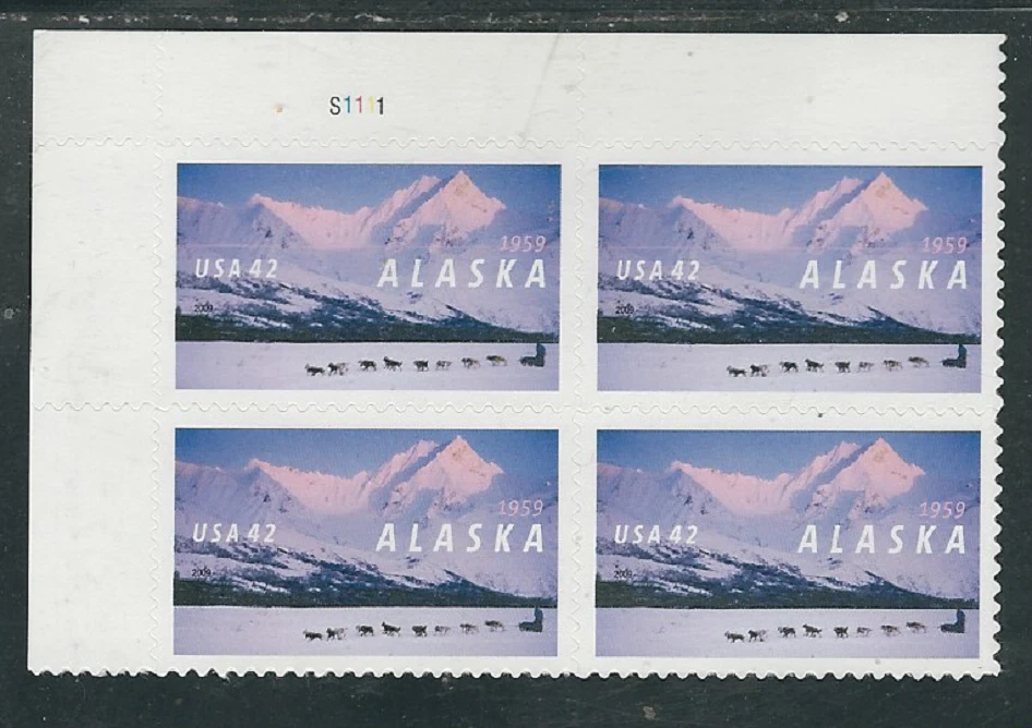 Scott #4374...42 Cent...Alaska...Plate Block - Image 1 of 1