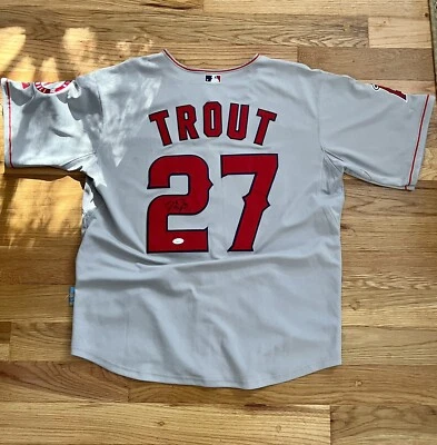 LOS ANGELES ANGELS MIKE TROUT SIGNED JERSEY JSA COA MLB ALL STAR GAME AUTO MVP - Image 1 of 4