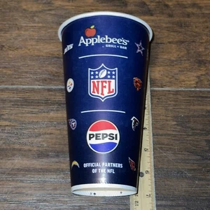 Taza de papel promocional Pepsi con logotipo del equipo de fútbol americano NFL Applebee's Grill and Bar - Imagen 1 de 21