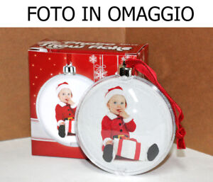 Palla pallina di Natale personalizzabile + foto in regalo - Christmas Ø 9 cm