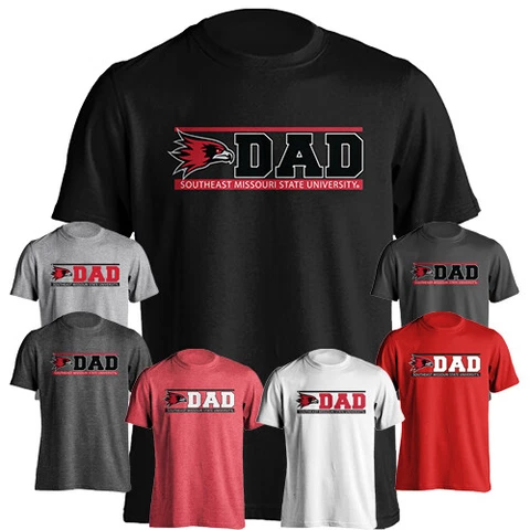Southeast Missouri State University Redhawks Dad Logo Tee Father T-Shirt Cover