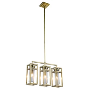 Elegant Lighting 1443D26BB 3-Light 6" Burnished Brass Pendant Ceiling Light - Picture 1 of 5