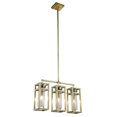 Elegant Lighting 1443D26BB 3-Light 6" Burnished Brass Pendant Ceiling Light - Image 1 of 4