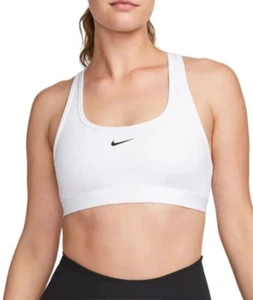 Women’s Nike DX6817-100 Swoosh Light Support Non-Padded Sports Bra, White Medium - Picture 1 of 5