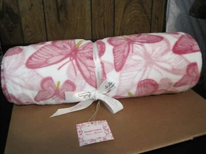 AT HOME BY MIRABEAU HIMMLISCHER SCHMETTERLING ROSA EINLAGIGE FLEECEDECKE 50"X60" - Bild 1 von 8