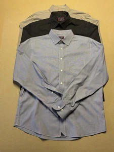 UNTUCKit Men's Lot of 3 Casual Button-Down Shirts Large Solid L/S Black Blue Brw - Picture 1 of 10