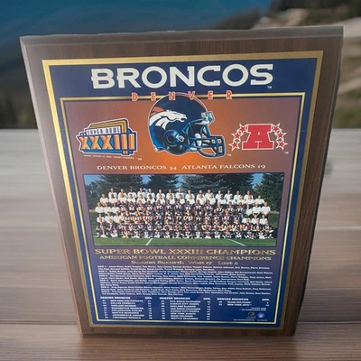 Placa 33 del Super Bowl de los Denver Broncos. Excelente estado. Licencia oficial. Foto 1 de 4