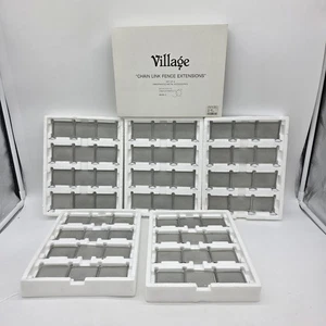 Lote de 5 extensiones de valla de eslabones de cadena Department 56 Village #5235-3 - Imagen 1 de 8