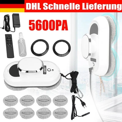 Smart Fensterputzroboter Fernbedienung mit Wassertank Haushalt Anti-Fall 5600Pa - Bild 1 von 4