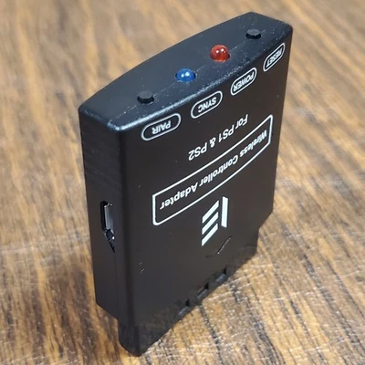 Bluetooth Controller Adapter For Playstation PS1/ PS2 - Black W Led -US SELLER - Image 1 of 4